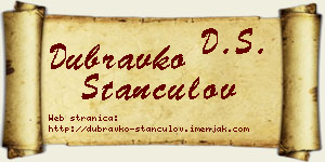 Dubravko Stančulov vizit kartica